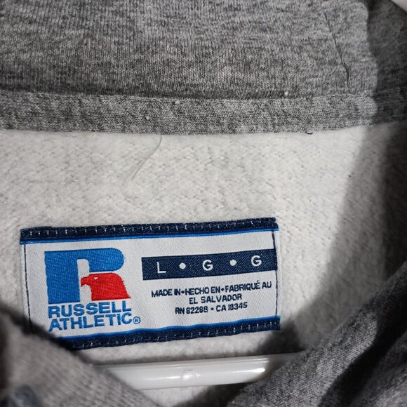 Russell Athletic Men's Hooded Sweatshirt Gray L - Picture 3 of 6
